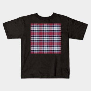 Scottish tartan black, red and green Kids T-Shirt